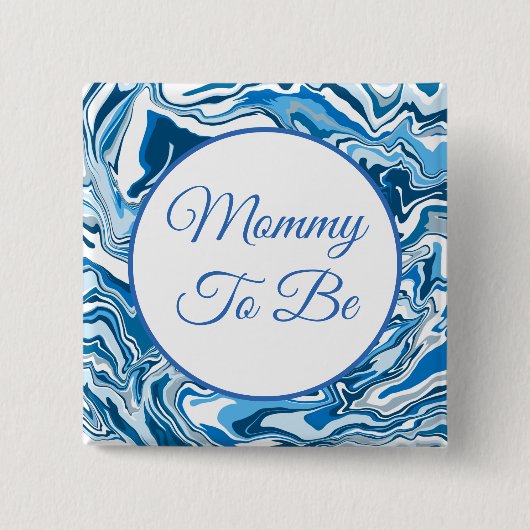 Mammie wordt | Button Baby shower van jongen (Voorkant)