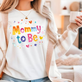 Mammie wordt een moderne Zwangerschap Typografie Tri-Blend Shirt