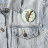 Mammie wordt | Koala-Baby shower Ronde Button 5,7 Cm (In situ)