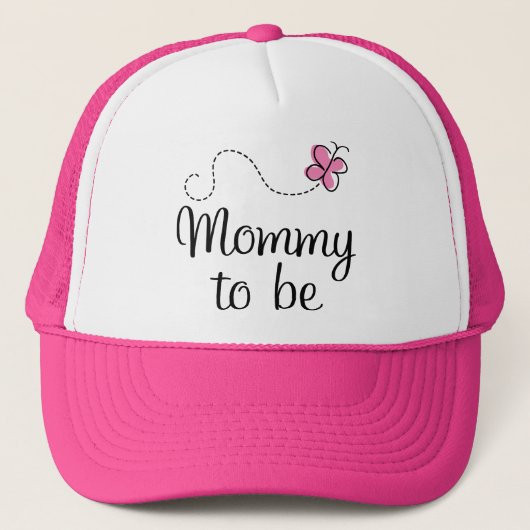 Mammie wordt roze vlinder trucker pet (Voorkant)
