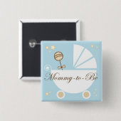 Mammie wordt vierkante button 5,1 cm (Voorkant /achterkant)