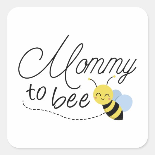 Mammie wordt vierkante sticker (Voorkant)