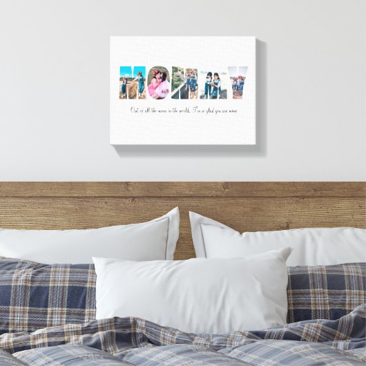 Mammiefoto Collage Canvas Afdruk (Insitu (Slaapkamer))