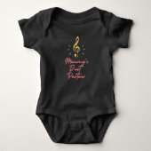 Mammie's Duet Partner Musician Treble Clef Romper (Voorkant)
