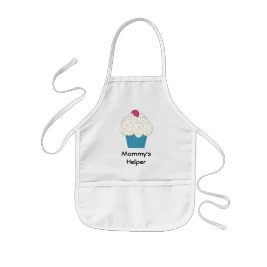 "Mammie's Helper" Cupcake Apron Kinder Schort (Voorkant)