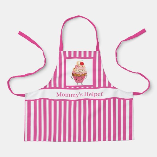 Mammie's helper cupcake bakken kinderen schort (Voorkant)