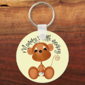Mammie's kleine aap - Jongen T-shirts en cadeautje Sleutelhanger (Voorkant)