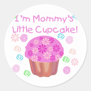 Mammie's kleine cupcake ronde sticker