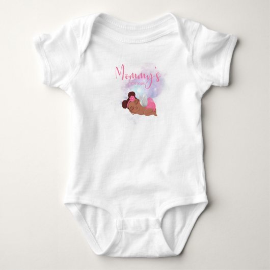 Mammie's kleine engel-baby lichaamspak romper (Voorkant)