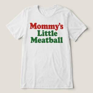 Mammie's Kleine Gehaktbal Grappig Italiaans Retro Tri-Blend Shirt
