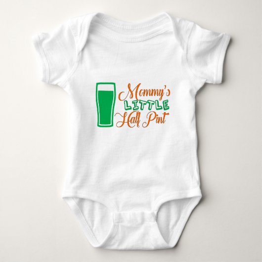 Mammie's kleine halve dwerg St. Patrick's Day Romper (Voorkant)