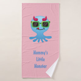 Mammie's kleine monster met paarden badhanddoek