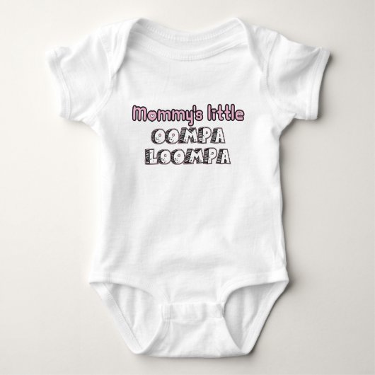 Mammie's kleine oompa-roze romper (Voorkant)