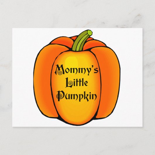 Mammie's kleine pompoen briefkaart (Voorkant)