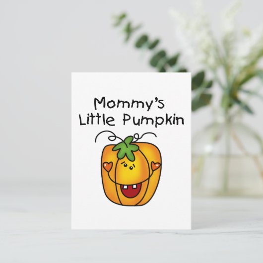 Mammie's kleine pompoen T-shirts en cadeautjes Briefkaart (Staand voorkant)