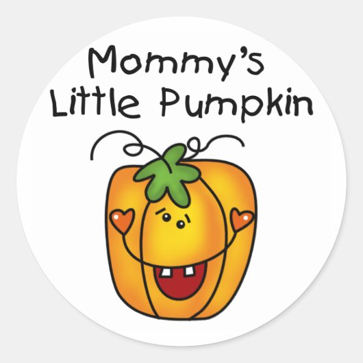 Mammie's kleine pompoen T-shirts en cadeautjes Ronde Sticker (Voorkant)