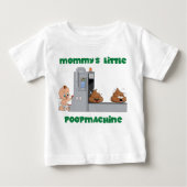Mammie's kleine poopmachine baby T-shirt (Voorkant)