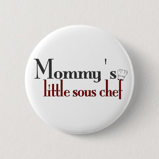 Mammie's kleine sous chef-kok ronde button 5,7 cm (Voorkant)
