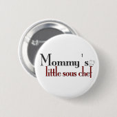 Mammie's kleine sous chef-kok ronde button 5,7 cm (Voorkant /achterkant)