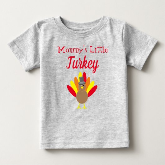 Mammie's kleine Turkije-Baby T-Shirt (Voorkant)