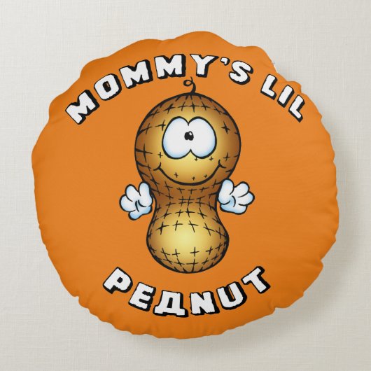 Mammie's Lil Peanut Rond Kussen (Achterkant)