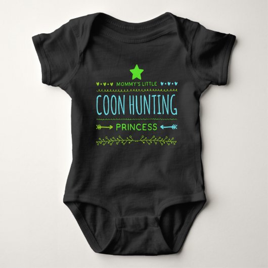 Mammie's 'Little Coon Hunting Princess' Romper (Voorkant)