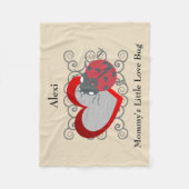 Mammie's Little Love Bug Personalized Blanket Fleece Deken (Voorkant)