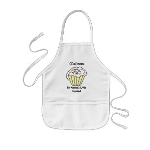 Mammie's Little Yellow 🧁 Cupcake Kinder Schort