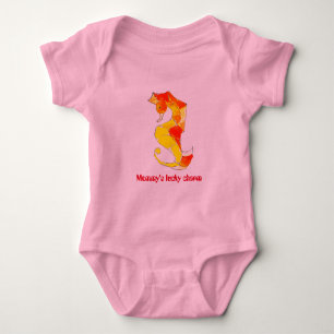Mammie's Lucky Charm - seahorse baby bodysuit