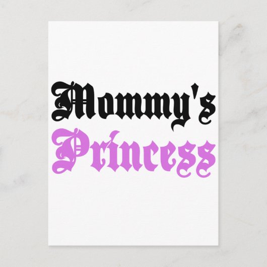 Mammie's prinses briefkaart (Voorkant)
