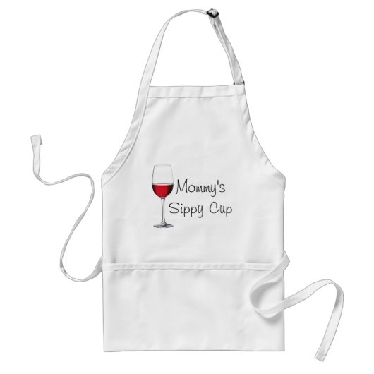 Mammie's Sippy Cup Apron Standaard Schort (Voorkant)