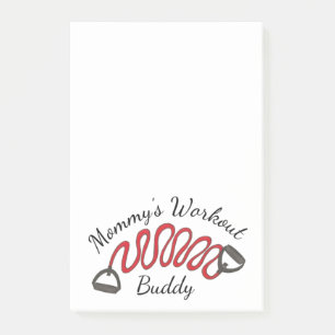 Mammie's werkoutbudgettair oefent weerstandsverbod post-it® notes
