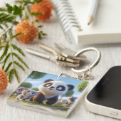 Mammo panda tekening sleutelhanger (Voorkant Rechts)