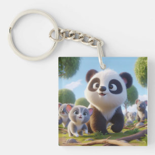 Mammo panda tekening sleutelhanger