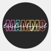 Mammo Ronde Sticker (Voorkant)