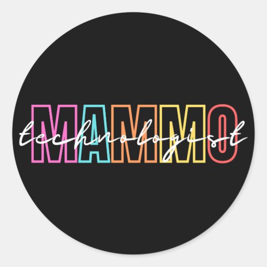 Mammo Ronde Sticker (Voorkant)