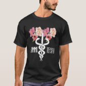 Mammo Tech Caduceus Mammografie Technoloog T-shirt (Voorkant)