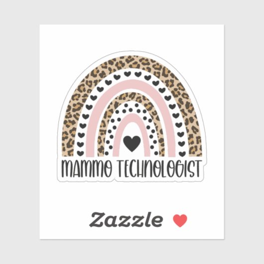 Mammo Technoloog, Mammo Tech, Mammografie Techniek Sticker (Vel)