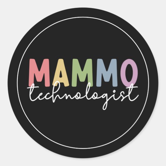 Mammo Technoloog Mammografie Tech Radiology Ronde Sticker (Voorkant)