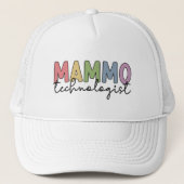 Mammo Technoloog Mammografietechnicus Gift Trucker Pet (Voorkant)