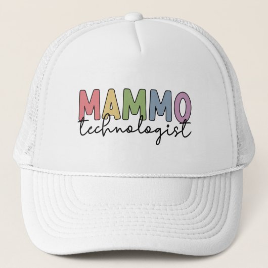 Mammo Technoloog Mammografietechnicus Gift Trucker Pet (Voorkant)