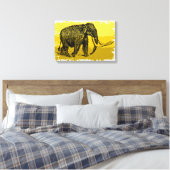  mammoet canvas afdruk (Insitu (Slaapkamer))