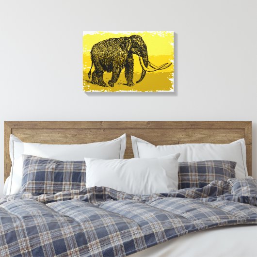 mammoet canvas afdruk (Insitu (Slaapkamer))