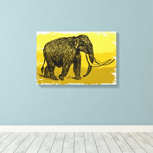 mammoet canvas afdruk (Insitu (Houten vloer))