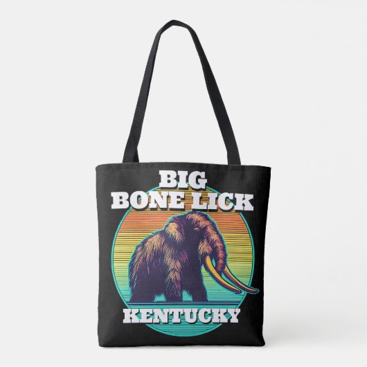 Mammoet en Big Bone Lick Kentucky Tote Bag (Achterkant)