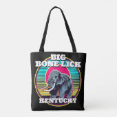 Mammoet en Big Bone Lick Kentucky Tote Bag (Achterkant)
