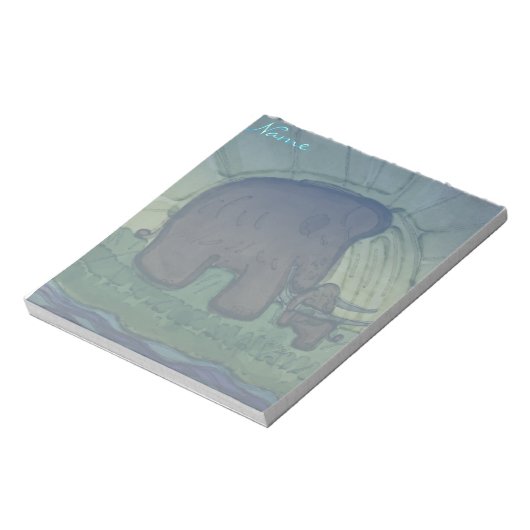 Mammoet met kalf notitieblok (Linkerzijde)