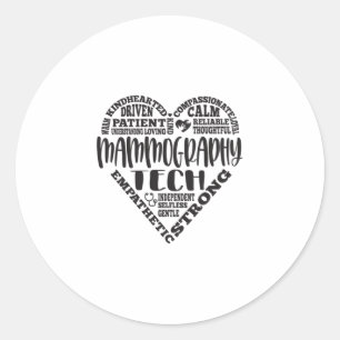 Mammografie technologie, Mammo technoloog Ronde Sticker
