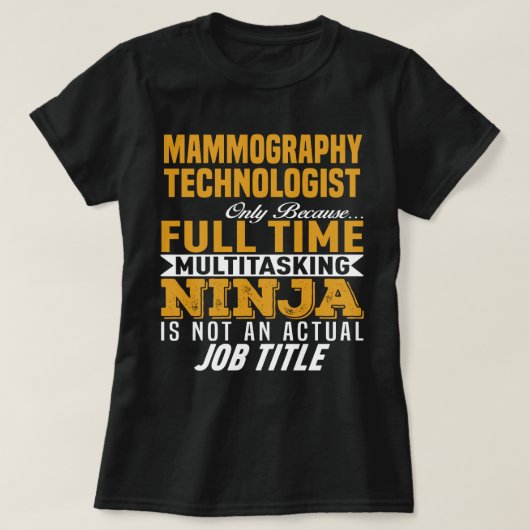 mammografietechnicus t-shirt (Design voorkant)