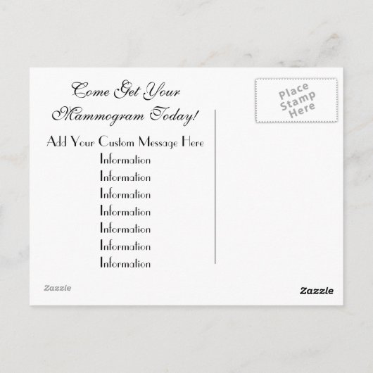 Mammogram briefkaarten houden van jezelf eerst (Achterkant)